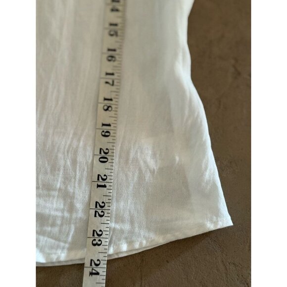 Jun & Ivy White Button Front Blouse XL Francesca’s V-Neck Short Sleeve Top NWT - Picture 8 of 10